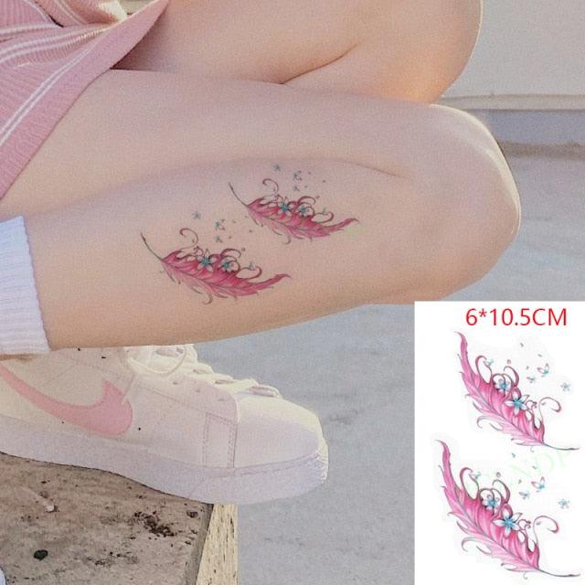 Elegant Waterproof Temporary Tattoo Sticker Cat Fox Flash Tatoo Neck Hand Modern Tattoo Stickers Butterflies Cats For Womens Stevvex