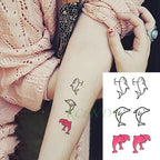 Elegant Waterproof Temporary Tattoo Sticker Cat Fox Flash Tatoo Neck Hand Modern Tattoo Stickers Butterflies Cats For Womens Stevvex