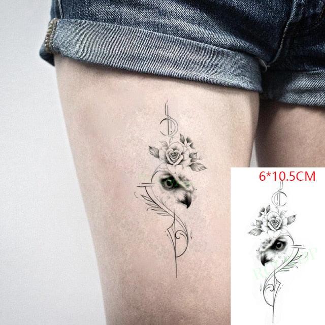 Elegant Waterproof Temporary Tattoo Sticker Cat Fox Flash Tatoo Neck Hand Modern Tattoo Stickers Butterflies Cats For Womens Stevvex
