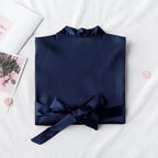 Elegant Wedding Bride Robe Lightweight Short Silk Sleepwear Women Indoor Bathrobes Stevvex