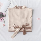 Elegant Wedding Bride Robe Lightweight Short Silk Sleepwear Women Indoor Bathrobes Stevvex