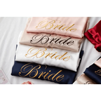 Elegant Wedding Bride Robe Lightweight Short Silk Sleepwear Women Indoor Bathrobes Stevvex