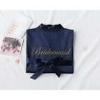 Elegant Wedding Bride Robe Lightweight Short Silk Sleepwear Women Indoor Bathrobes Stevvex