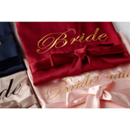 Elegant Wedding Bride Robe Lightweight Short Silk Sleepwear Women Indoor Bathrobes Stevvex