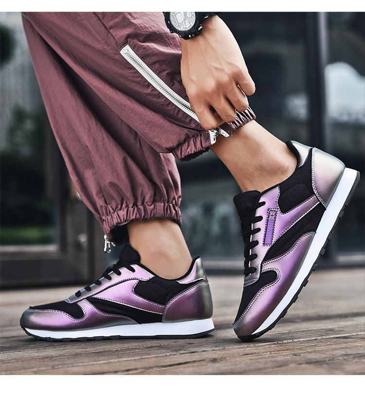 Elegant White Leather Mans Womens Sneakers Summer Lace-Up Trainers Gym Tennis Running Breathable High Quality Sport Women Mesh Wokrout Casual Slip On Flats Sneakers Stevvex