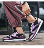Elegant White Leather Mans Womens Sneakers Summer Lace-Up Trainers Gym Tennis Running Breathable High Quality Sport Women Mesh Wokrout Casual Slip On Flats Sneakers Stevvex