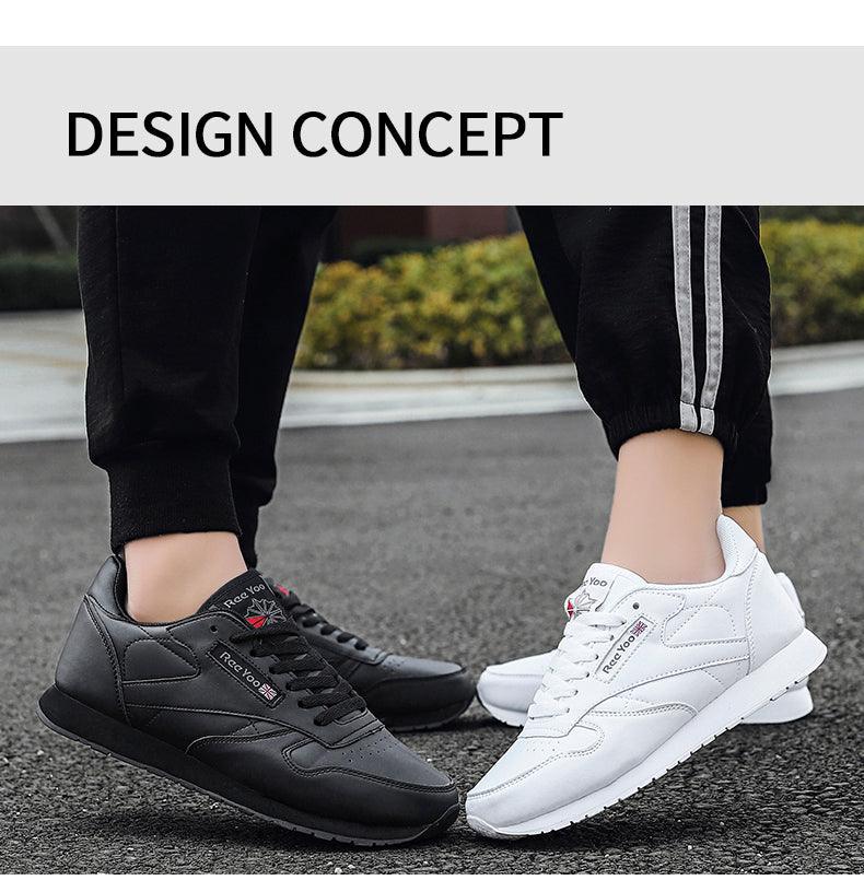 Elegant White Leather Mans Womens Sneakers Summer Lace-Up Trainers Gym Tennis Running Breathable High Quality Sport Women Mesh Wokrout Casual Slip On Flats Sneakers Stevvex