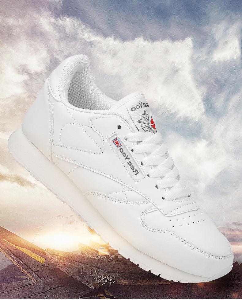 Elegant White Leather Mans Womens Sneakers Summer Lace-Up Trainers Gym Tennis Running Breathable High Quality Sport Women Mesh Wokrout Casual Slip On Flats Sneakers Stevvex
