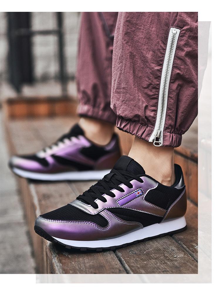 Elegant White Leather Mans Womens Sneakers Summer Lace-Up Trainers Gym Tennis Running Breathable High Quality Sport Women Mesh Wokrout Casual Slip On Flats Sneakers Stevvex