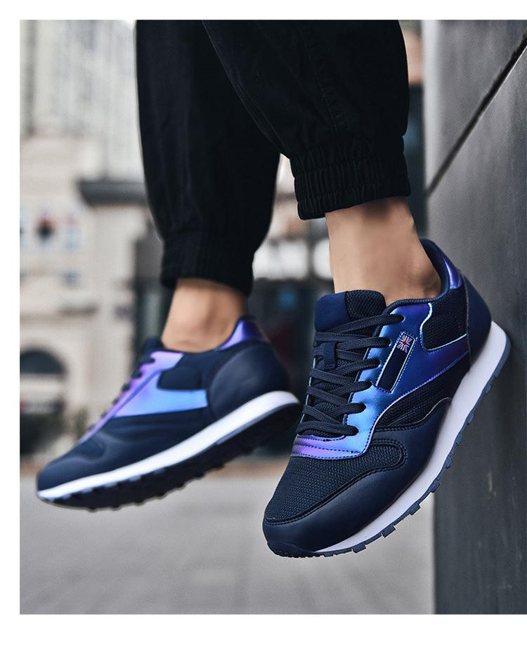 Elegant White Leather Mans Womens Sneakers Summer Lace-Up Trainers Gym Tennis Running Breathable High Quality Sport Women Mesh Wokrout Casual Slip On Flats Sneakers Stevvex
