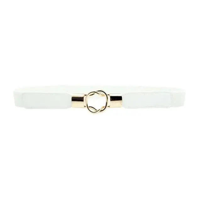 Elegant Wide Fabric Strap  Silver Metal Buckle Belts For Women Trendy Women's Fashion Stretchable Classic Color Belts Stevvex