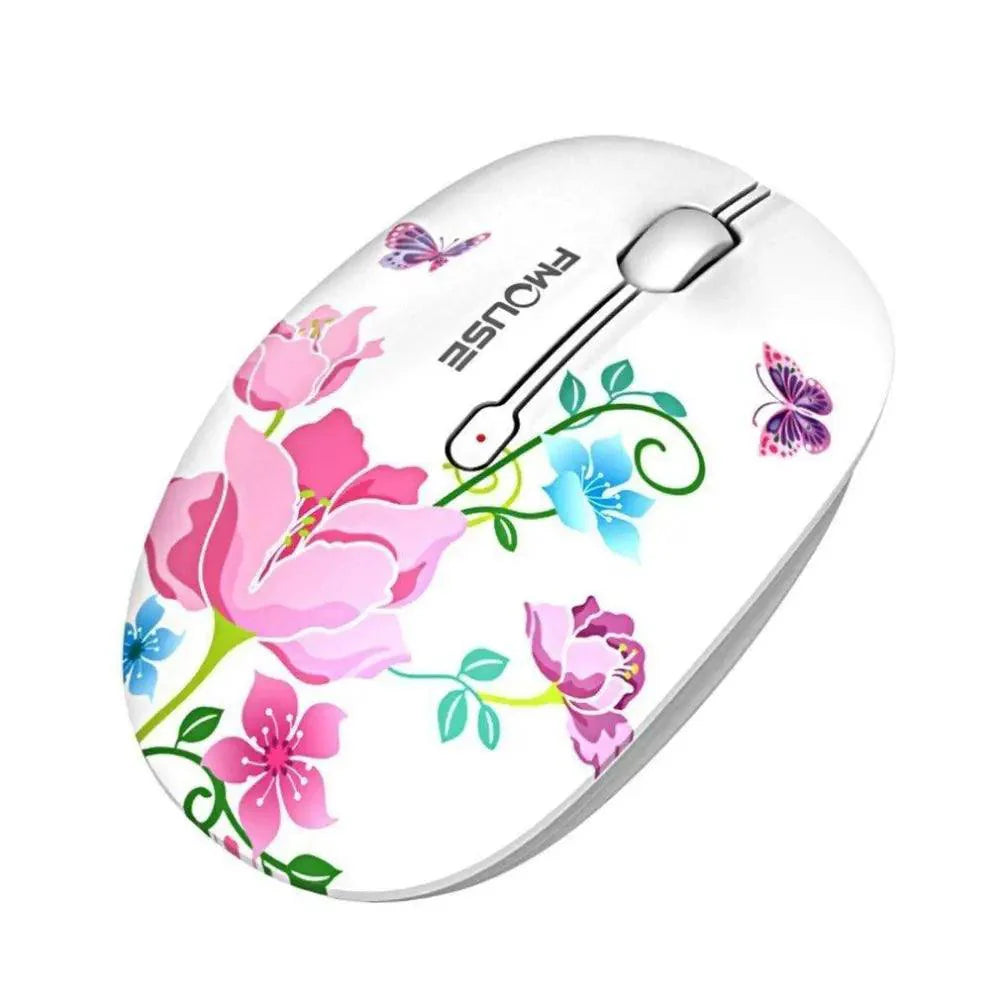 Elegant Women 2.4G Wireless Mouse Super Quiet 1600DPI Laptop Wireless Computer Optical Slim Mouse Stevvex