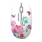 Elegant Women 2.4G Wireless Mouse Super Quiet 1600DPI Laptop Wireless Computer Optical Slim Mouse Stevvex