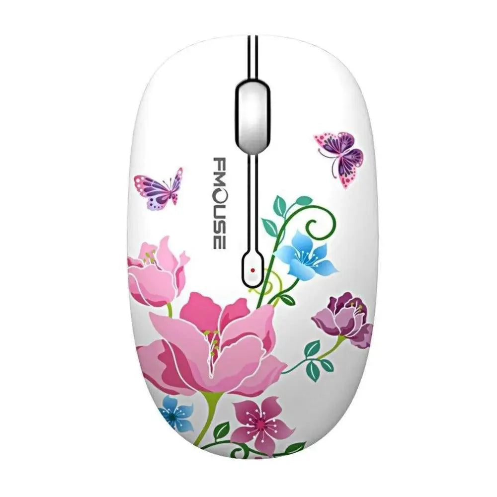 Elegant Women 2.4G Wireless Mouse Super Quiet 1600DPI Laptop Wireless Computer Optical Slim Mouse Stevvex