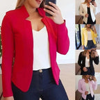 Elegant Women Blazer Thin Long Sleeve Blazer Solid Color Office Lady Suit Coat Fashionable Women Basic Coats Stevvex