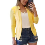 Elegant Women Blazer Thin Long Sleeve Blazer Solid Color Office Lady Suit Coat Fashionable Women Basic Coats Stevvex