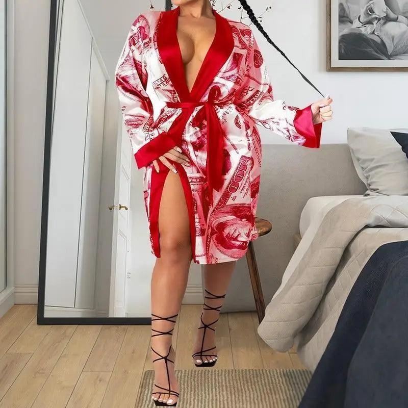 Elegant Women Indoor Robes Modern Design Bathrobes Ladies Long Sleepwear Soft And Comfortable Womens Bathrobes Stevvex