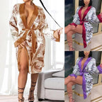 Elegant Women Indoor Robes Modern Design Bathrobes Ladies Long Sleepwear Soft And Comfortable Womens Bathrobes Stevvex