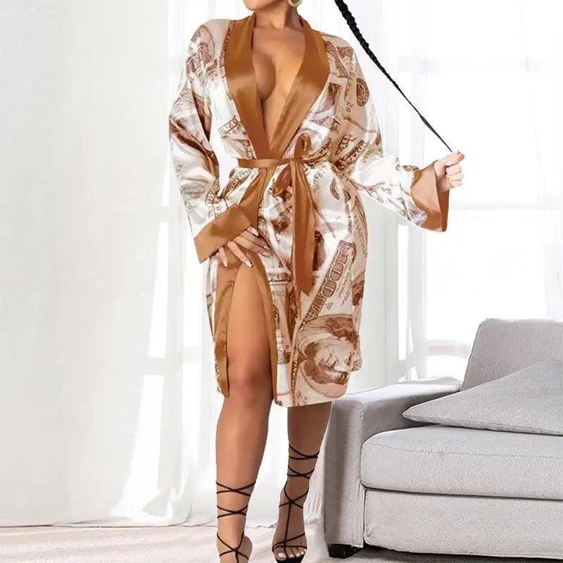 Elegant Women Indoor Robes Modern Design Bathrobes Ladies Long Sleepwear Soft And Comfortable Womens Bathrobes Stevvex