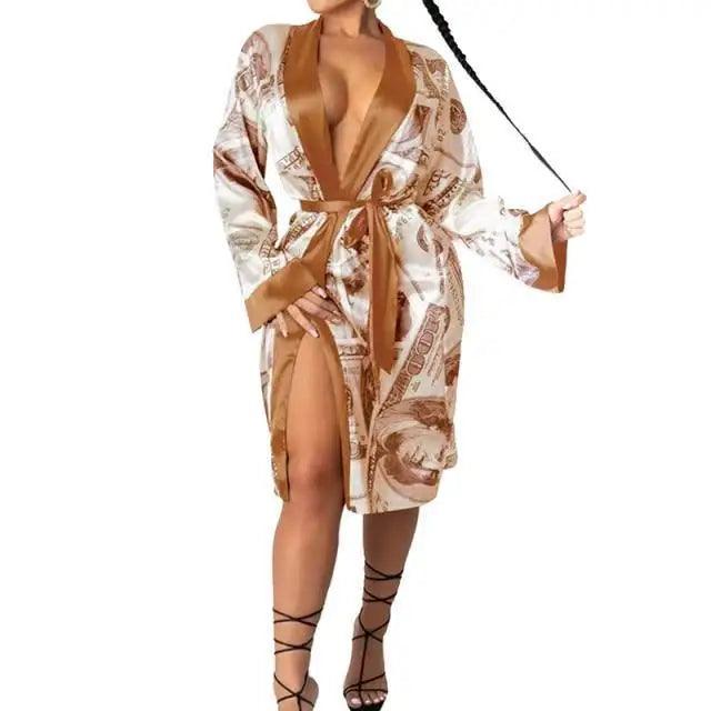 Elegant Women Indoor Robes Modern Design Bathrobes Ladies Long Sleepwear Soft And Comfortable Womens Bathrobes Stevvex