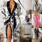 Elegant Women Indoor Robes Modern Design Bathrobes Ladies Long Sleepwear Soft And Comfortable Womens Bathrobes Stevvex