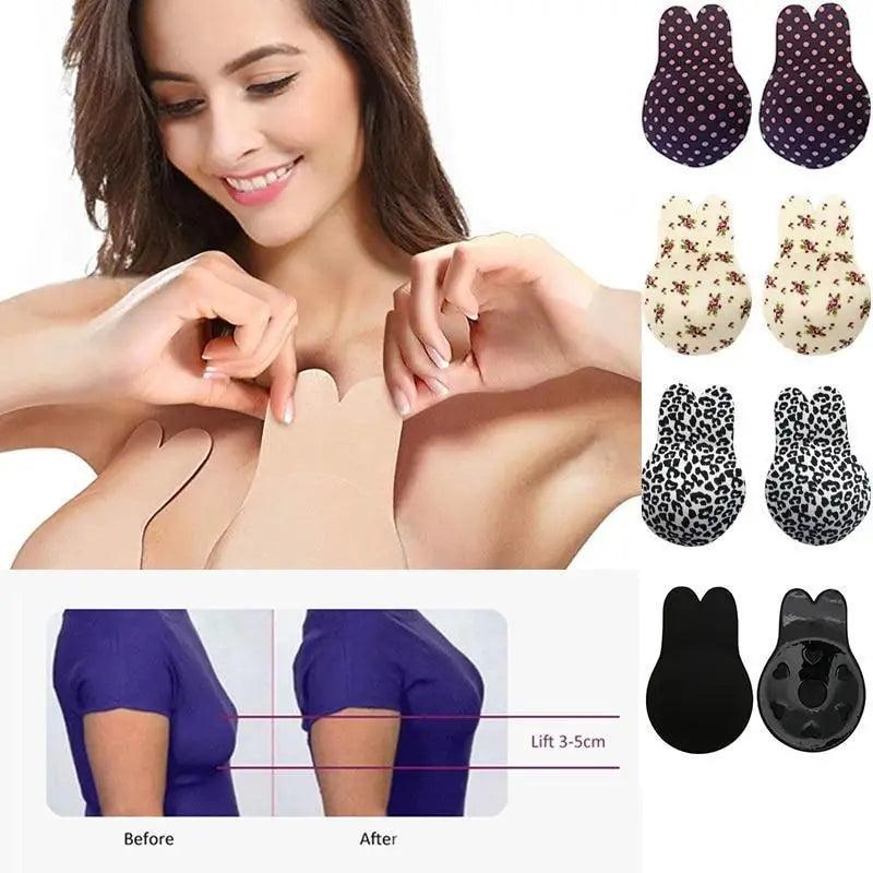 Elegant Women's Invisible Bra Super Push Up Seamless Self-Adhesive Sticky Wedding Party Front Strapless 8 10 12.5cm Cup Fly Bras Stevvex