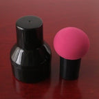 Elegant Womens Non-latex Makeup Sponge Mushroom Head Powder Liquid Dry And Wet Multifunction Makeup Brush Cosmetic Tool Storage Box Stevvex