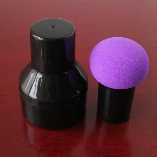 Elegant Womens Non-latex Makeup Sponge Mushroom Head Powder Liquid Dry And Wet Multifunction Makeup Brush Cosmetic Tool Storage Box Stevvex