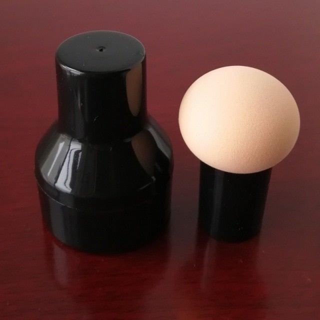 Elegant Womens Non-latex Makeup Sponge Mushroom Head Powder Liquid Dry And Wet Multifunction Makeup Brush Cosmetic Tool Storage Box Stevvex