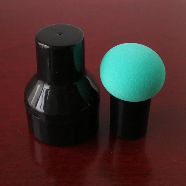 Elegant Womens Non-latex Makeup Sponge Mushroom Head Powder Liquid Dry And Wet Multifunction Makeup Brush Cosmetic Tool Storage Box Stevvex