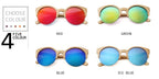 Elegant Wooden Design Classic Sunglasses Design Stylish Popular Wooden Sunglasses For Men & Women  Round Bamboo Glasses Mirror Sun Glasses Retro Glasses Stevvex