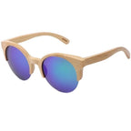 Elegant Wooden Design Classic Sunglasses Design Stylish Popular Wooden Sunglasses For Men & Women  Round Bamboo Glasses Mirror Sun Glasses Retro Glasses Stevvex