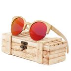 Elegant Wooden Design Classic Sunglasses Design Stylish Popular Wooden Sunglasses For Men & Women  Round Bamboo Glasses Mirror Sun Glasses Retro Glasses Stevvex