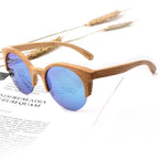 Elegant Wooden Design Classic Sunglasses Design Stylish Popular Wooden Sunglasses For Men & Women  Round Bamboo Glasses Mirror Sun Glasses Retro Glasses Stevvex