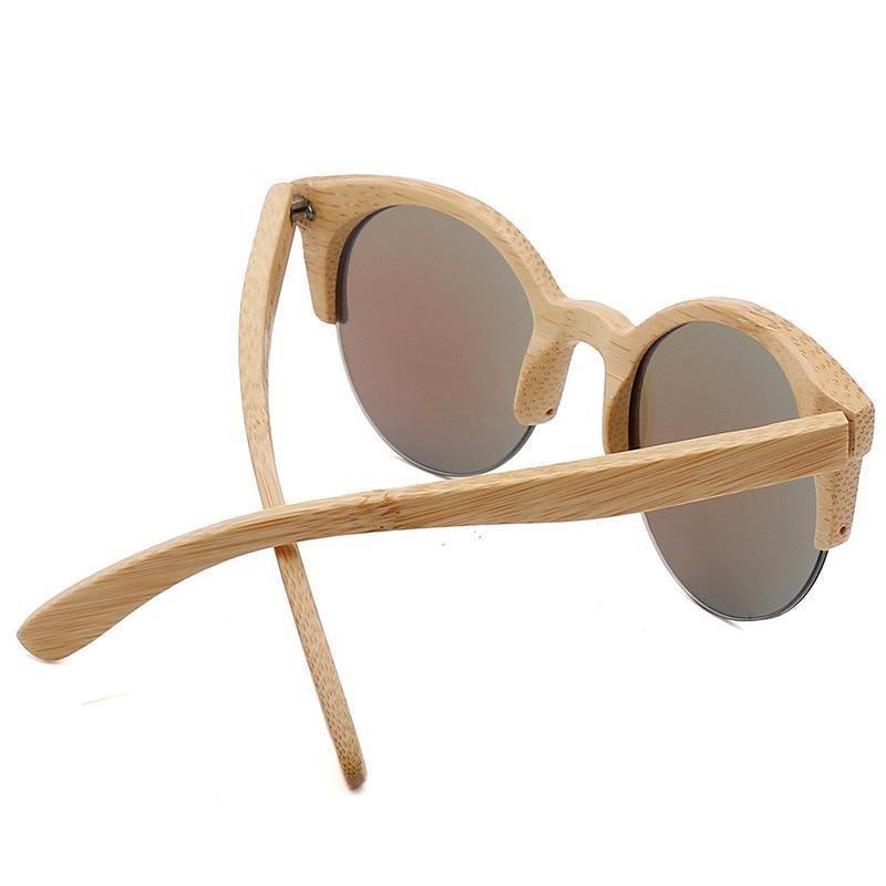 Elegant Wooden Design Classic Sunglasses Design Stylish Popular Wooden Sunglasses For Men & Women  Round Bamboo Glasses Mirror Sun Glasses Retro Glasses Stevvex