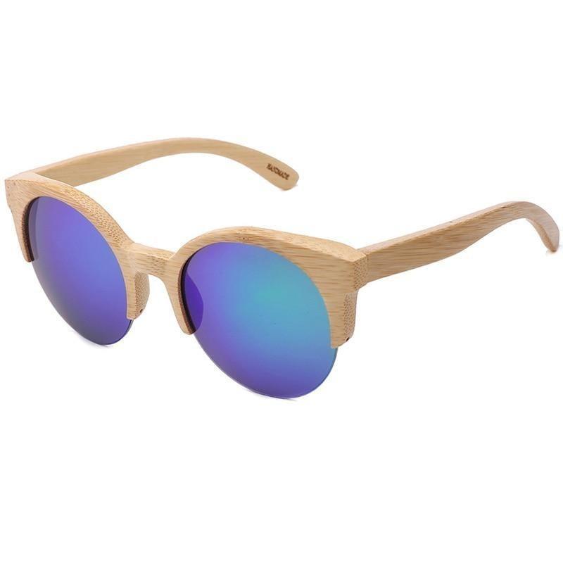 Elegant Wooden Design Classic Sunglasses Design Stylish Popular Wooden Sunglasses For Men & Women  Round Bamboo Glasses Mirror Sun Glasses Retro Glasses Stevvex