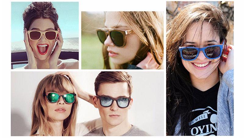 Elegant Wooden Design Classic Sunglasses Design Stylish Popular Wooden Sunglasses For Men & Women  Round Bamboo Glasses Mirror Sun Glasses Retro Glasses Stevvex
