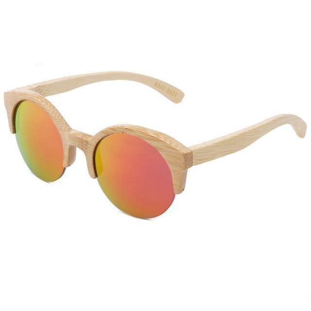 Elegant Wooden Design Classic Sunglasses Design Stylish Popular Wooden Sunglasses For Men & Women  Round Bamboo Glasses Mirror Sun Glasses Retro Glasses Stevvex