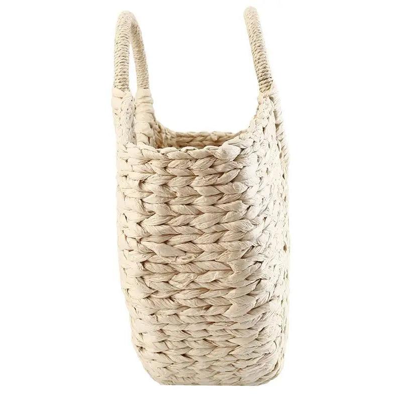 Elehant Women's Woven Wicker Straw Half Round Bag Trendy Large Capacity Female Casual Travel Bag Stevvex