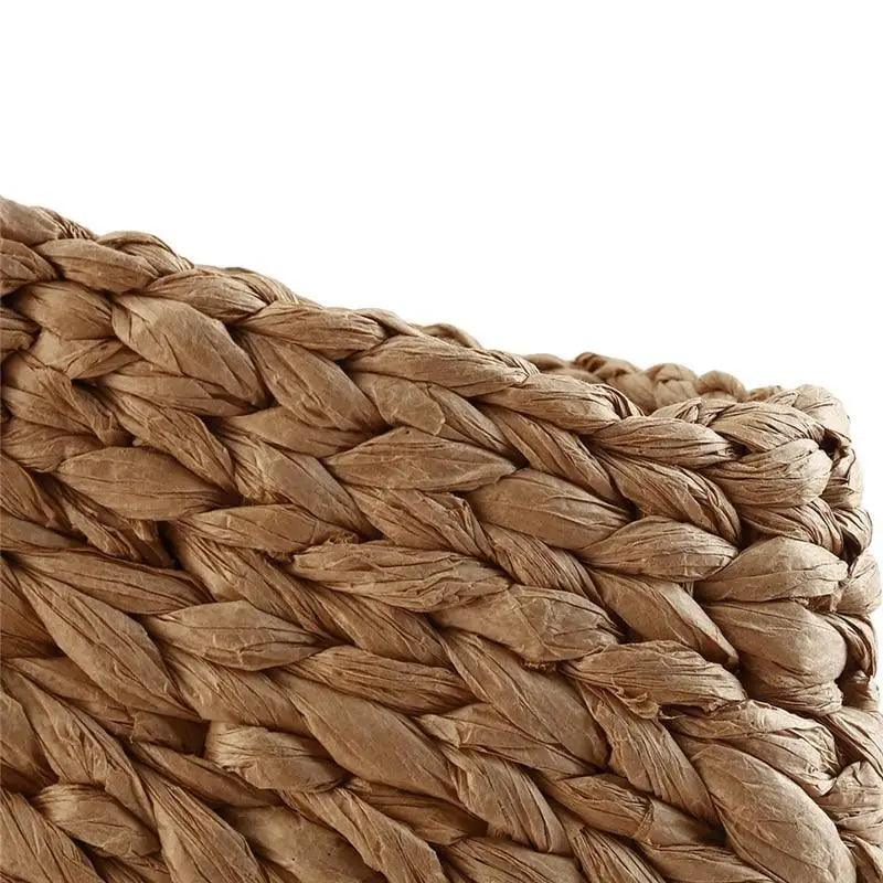 Elehant Women's Woven Wicker Straw Half Round Bag Trendy Large Capacity Female Casual Travel Bag Stevvex