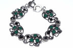 Elephant Circle Charm Bracelet Boho Silver Animal Jewelry