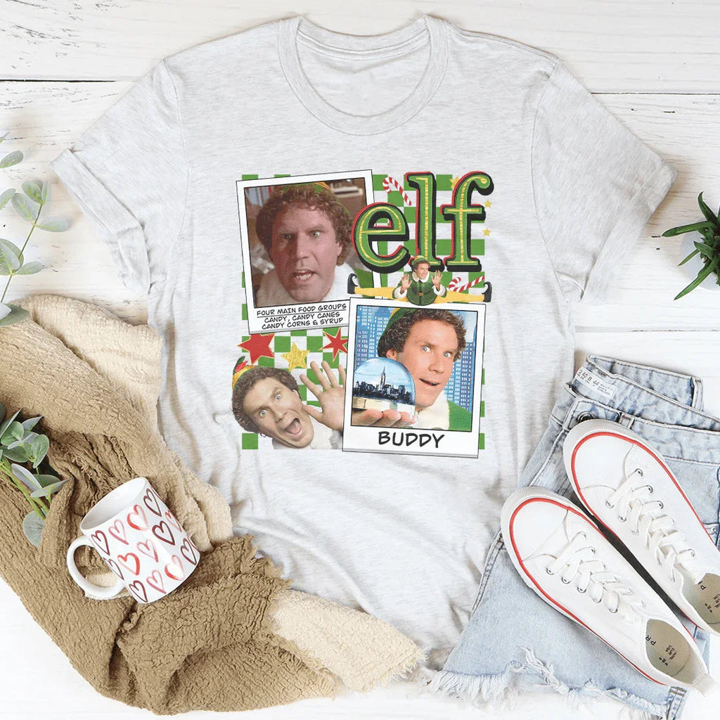 Elf Christmas Tee Peachy Sunday