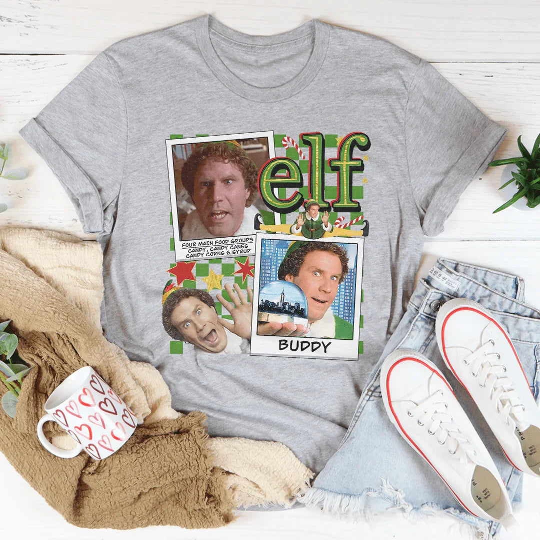 Elf Christmas Tee Peachy Sunday
