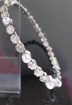 Embellished Large Hoop Earrings With Pearls And Crystals