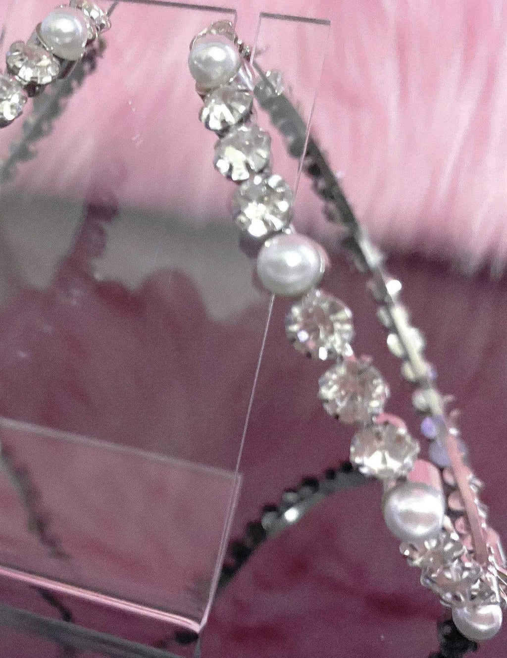 Embellished Large Hoop Earrings With Pearls And Crystals