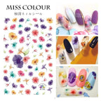 Embossed 3D Nail Stickers Blooming Flower 3D Nail Art Stickers Decals Adhesive Manicure Nail Art Tips Decoration Adhesive Abstract Face Curve Graffiti Nail Design for Acrylic Nail Supplies Designer Nail Decorations for Women Girls Kids Stevvex