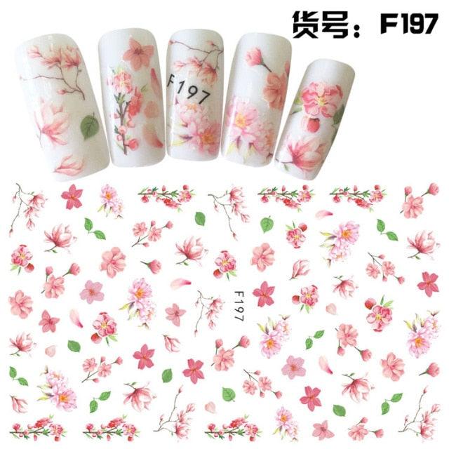 Embossed 3D Nail Stickers Blooming Flower 3D Nail Art Stickers Decals Adhesive Manicure Nail Art Tips Decoration Adhesive Abstract Face Curve Graffiti Nail Design for Acrylic Nail Supplies Designer Nail Decorations for Women Girls Kids Stevvex