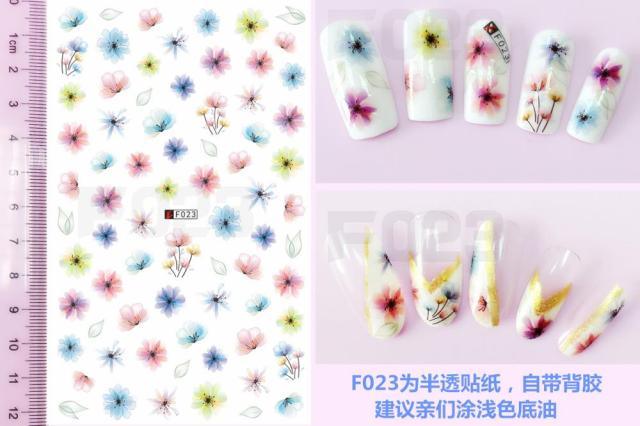 Embossed 3D Nail Stickers Blooming Flower 3D Nail Art Stickers Decals Adhesive Manicure Nail Art Tips Decoration Adhesive Abstract Face Curve Graffiti Nail Design for Acrylic Nail Supplies Designer Nail Decorations for Women Girls Kids Stevvex