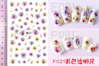 Embossed 3D Nail Stickers Blooming Flower 3D Nail Art Stickers Decals Adhesive Manicure Nail Art Tips Decoration Adhesive Abstract Face Curve Graffiti Nail Design for Acrylic Nail Supplies Designer Nail Decorations for Women Girls Kids Stevvex