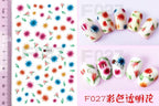 Embossed 3D Nail Stickers Blooming Flower 3D Nail Art Stickers Decals Adhesive Manicure Nail Art Tips Decoration Adhesive Abstract Face Curve Graffiti Nail Design for Acrylic Nail Supplies Designer Nail Decorations for Women Girls Kids Stevvex